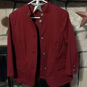 Nautica cotton 3/4 sleeve blazer size 14
